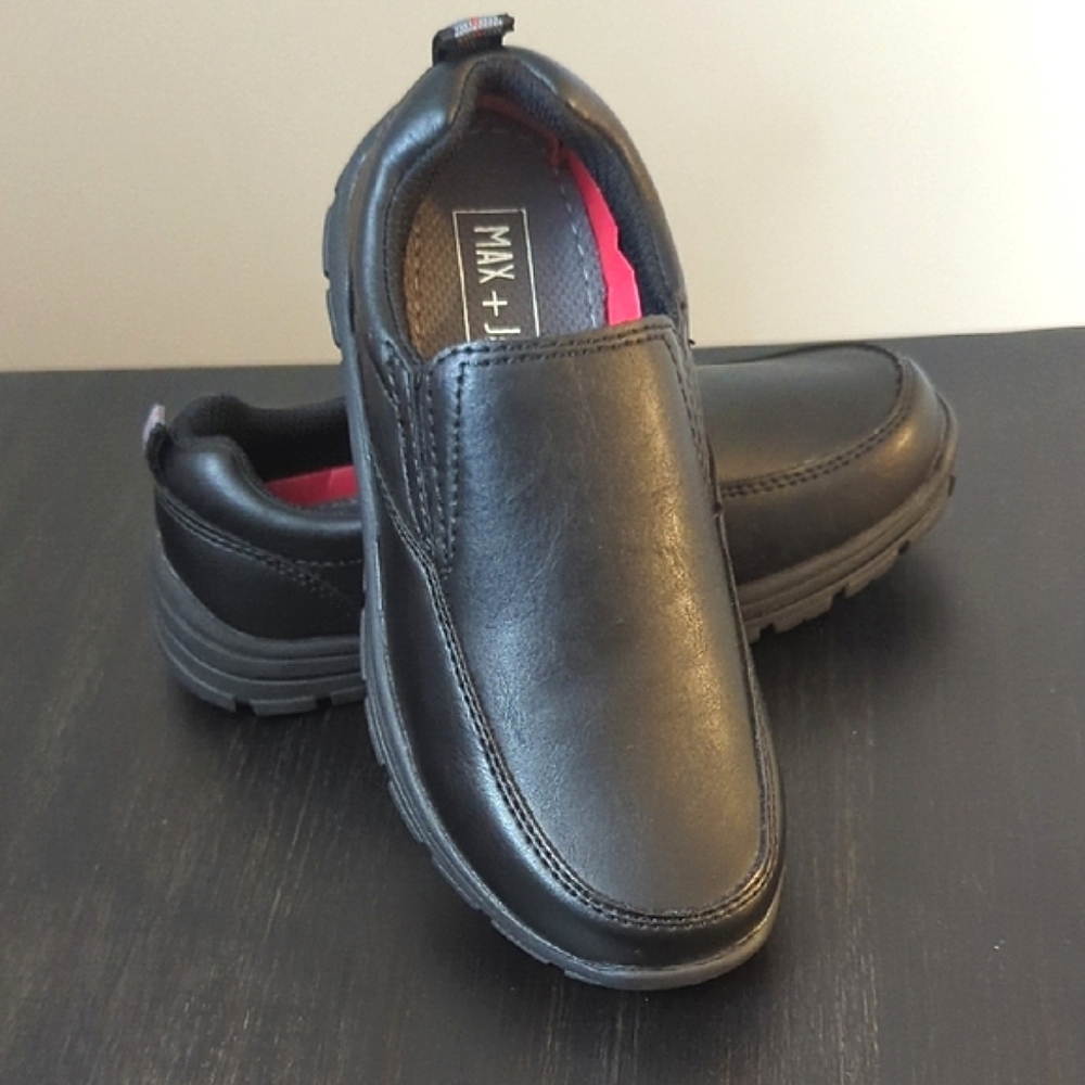 NEW black dress shoes for boys, size 13